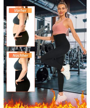 Melliex High Waist Sauna Pants - Weight Loss Sweat Leggings | Body Shaper for Fitness Gym & Yoga (XXL) - Buy Online on GoSupps.com