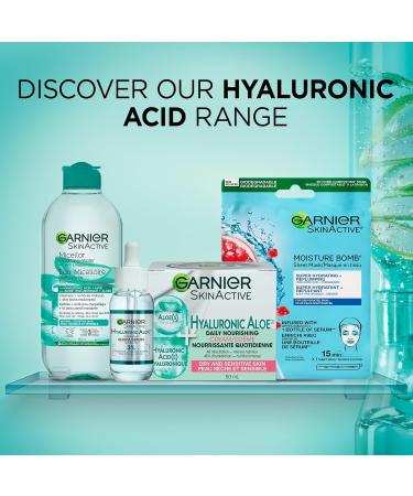 Garnier Micellar Cleansing Water Face Cleanser and All-In-1 Hydrating and Replumping Makeup Remover With Hyaluronic Acid and Aloe For Normal To Sensitive Skin Cruelty Free Vegan 700ml Unscented 700 ml (Pack of 1) - Buy Online on GoSupps.com