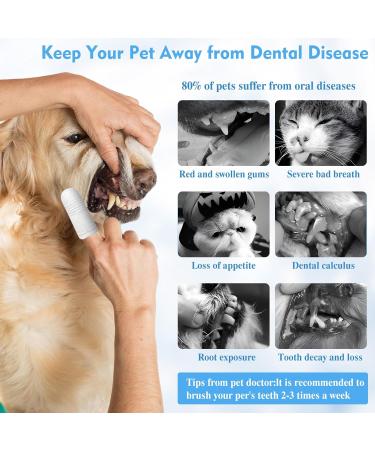 10 Pcs Dog Toothbrush Finger 360 Full Surrounded Dog Finger Toothbrush Soft Washable Finger Toothbrush Dog Teeth Cleaning Toothbrush for Dogs Cats Puppies Dental Care - Buy Online on GoSupps.com
