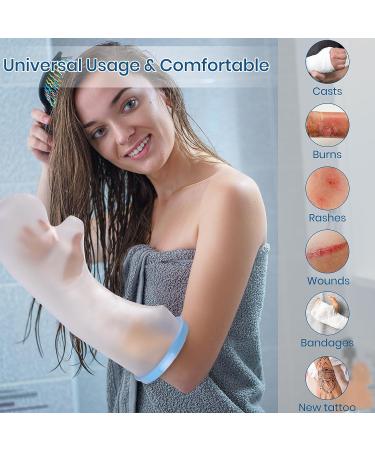 Waterproof Arm Cast Cover for Shower - Reusable Adult Half Arm Protector, Watertight Seal for Broken Hand, Wrist, Finger - Arm-blue - Buy Online on GoSupps.com