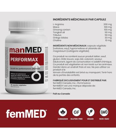 manMED Performax Men s Physical Performance Booster. Sexual Health Formula for Men. Male Enhancement. Enhanced Stamina Energy & Sex Drive. L-Arginine Maca Korean Ginseng & Tongkat Ali. 60 Count - Buy Online on GoSupps.com