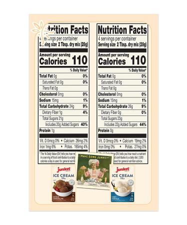 Junket Ice Cream Mix Bundle - 2 Vanilla & 2 Chocolate Flavors (4 Total) - Buy Online on GoSupps.com