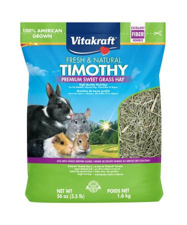 Vitakraft Small Animal Timothy Hay for Guinea Pigs, Rabbits, and Chinchillas 3.5 Pound (Pack of 1)