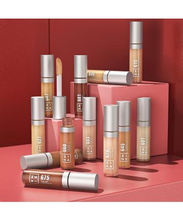 3INA MAKEUP - The 24h Concealer 675 - Dark Brown - Medium to Full Coverage - Long-lasting Formula - Liquid Concealer for Dark Circles and Blemishes - Vegan - Cruelty-Free - Buy Online on GoSupps.com