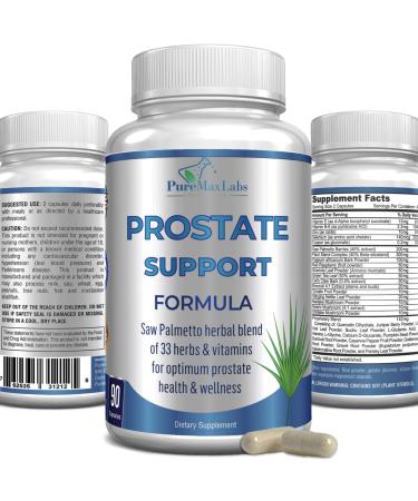 Prostate Support Formula for Men - Saw Palmetto Plant Sterol 33 Herbs Bladder Control Pills to Reduce Frequent Urination & DHT Blocker to Prevent Hair Loss | Prostate Supplement | 90 Capsules - Buy Online on GoSupps.com