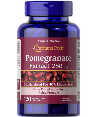 Puritan's Pride Pomegranate Extract 250 Mg 120 Count - Buy Online on GoSupps.com
