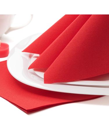 ROYAL Collection Red Napkins 40x40 cm - Pack of 2 | 1/4 Fold Premium Quality for Events & Dining - Buy Online on GoSupps.com