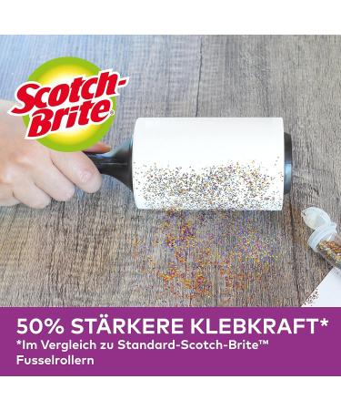 Scotch-Brite Everyday Clean Foot Roller - Lint Roller for Clothing & Furniture Reusable 1 Pack (56 Sheets) - Pet Hair & Lint Removal - Buy Online on GoSupps.com