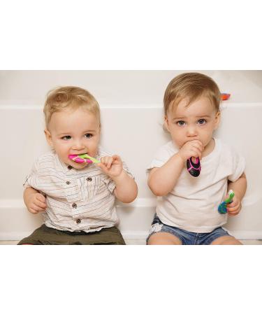 Farber Baby Toddler Toothbrushes Set  Infant Toothbrush 6 Pack with Compact  Soft Bristles and Easy Grip Handle Includes 2 Suction Cup Toothbrush Holders and Toothpaste Squeezer (Pink) 9 Pack - Pink - Buy Online on GoSupps.com