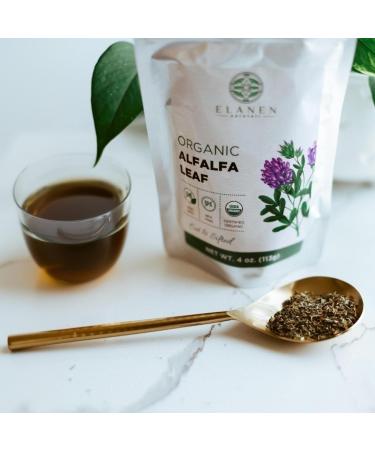 Organic Alfalfa Leaf 4 oz. (113g) USDA Certified Organic Alfalfa Herb Loose Tea Medicago Sativa Cut & Sifted - Buy Online on GoSupps.com