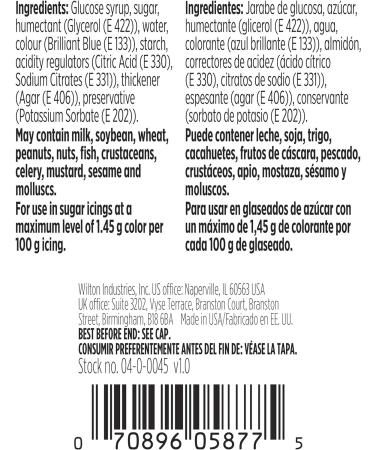 Wilton Sky Blue Gel Icing Colour 28.3g - Vibrant Cake Decorating Dye - Buy Online on GoSupps.com