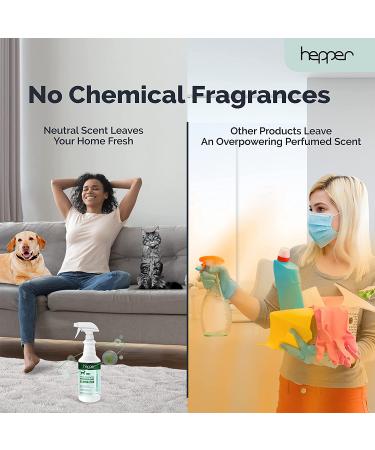 Hepper Advanced Bio-Enzyme Pet Stain & Odor Eliminator Spray - 32oz - Safe for Cats, Dogs, and Pets - Removes Smells and Stains from Couches, Carpets, and More - Buy Online on GoSupps.com