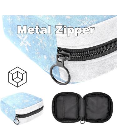 GIAPB Sanitary Napkin Storage Bag | Period Tampon Makeup Pad Pouch | Snowflake Blue Pattern Color 5403 - Buy Online on GoSupps.com