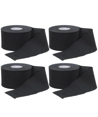 Bandes de Cou Usage Unique pour Coiffure Papier Couvrant le Cou Extensible Noir 100 Pi ces Fournitures de Salon pour Coupe Coloration et Protection