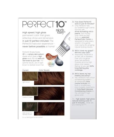 Clairol Perfect 10 Permanent Hair Dye 4R Dark Auburn - Pack of 1 - Buy Online on GoSupps.com