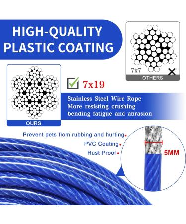 Buy 9m Blue Tie Out Leash for Dogs | Durable Dog Yard Cables Available in 3/6/9/15m | Perfect for Medium to Large Dogs - Buy Online on GoSupps.com