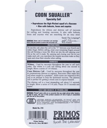 Primos Coon Squaller Call - Authentic and Effective Raccoon Caller - Buy Online on GoSupps.com