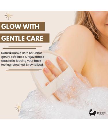 Natural Ramie Bath Scrubber - 100% Exfoliating Body Sponge for Smooth Skin | Premium Spa Experience for Men & Women - Shop Now - Buy Online on GoSupps.com