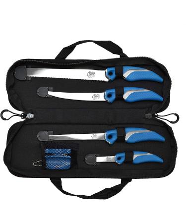 Cuda Fishing Knife and Sharpener Set Stainless Steel 6-piece 18133 Blue - Buy Online on GoSupps.com