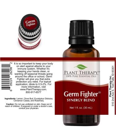 Plant Therapy Germ Fighter Essential Oil Blend 30mL - 100% Pure, Undiluted, Natural Aromatherapy - Therapeutic Grade for Immune Support - Buy Online on GoSupps.com