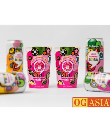 O's Bubble Tea Strawberry and Peach Tea Bags Refreshing Fruit Taste with Popping Boba Vegan & Gluten Free OG ASIA (2 x 480 ml) - Buy Online on GoSupps.com