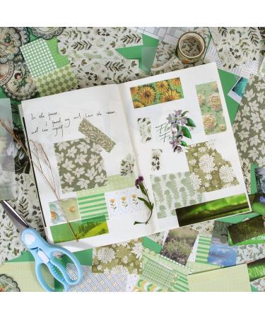 378pcs Green Vintage Scrapbook Kit | Aesthetic Stickers, Paper, and Supplies for Scrapbooking | Luxuriant Green Theme | Stationery and Craft Supplies for Girls and Women - Buy Online on GoSupps.com