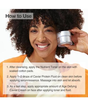 AG Starter Kit: Nutrient Toner 30ml Caviar Protein Fluid 15ml & Age Defying Caviar Cream 30ml - Shop Internationally - Buy Online on GoSupps.com