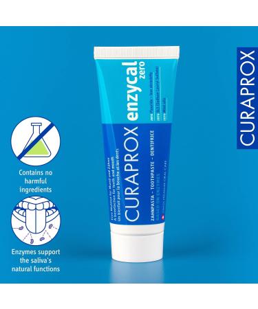 Shop Curaprox Enzycal Zero Toothpaste - Fluoride-Free SLS-Free Menthol-Free - 75 ml | International Shipping - Buy Online on GoSupps.com