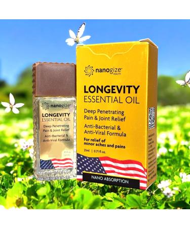 1 Pack - Twin Bottles Longevity Nanogize Essentail Oil - Hai Chai Dau LAN Nano Longevity - 21mL per Bottle with 2 Bottles per Order - Made in USA LONGEVITY NANOGIZE ESSENTIAL OIL 0.5 Fl Oz (Pack of 2) - Buy Online on GoSupps.com