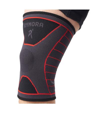 Rymora Knee Support Brace for Woman and Man- Knee Compression Sleeves Comfortable and Secure Sleeve Supports for Weight Lifting Running Sports Weak Joints Fitness (S A Pair Slate Grey) S Slate Grey 2