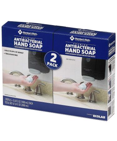 Proforce/Members Mark Commercial Foaming Antibacterial Hand Soap 2 Pack Refills 33.8 Fl. Oz Citrus 33.8 Fl Oz (Pack of 2)