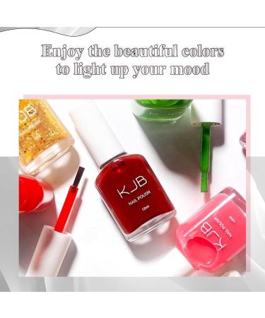  MrCuvaryas Quick-drying white nail polish non-toxic water-based polish for girls Shimmer Jelly white nail polish DIY nail polish manicure air-drying creamy finish - Buy Online on GoSupps.com