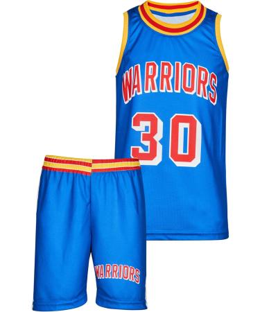 Shop Amdrabola Basketball Children Jersey Set - Boys & Girls Training Kit with Shorts (Ages 4-13) - Stylish Black & Light Blue - Buy Online on GoSupps.com