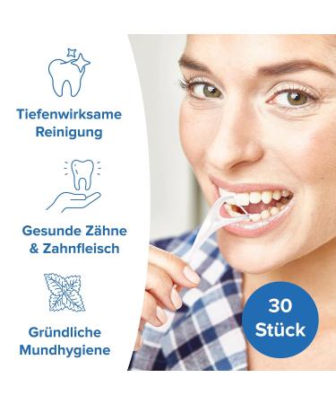 Buy Dentek Comfort Clean Dental Floss Sticks - 30 pcs for Molar Cleaning | Mint Flavor & Fluoride - Ideal for Interdental Spaces - Buy Online on GoSupps.com
