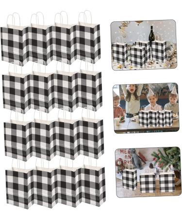 Amosfun 80 Pcs Check Tote Bag Christmas Paper Bags Party Bags Christmas Plaid Candy Bags Holiday Party Candy Bag Christmas Goodie Pouch Return Gift Bags Kraft Paper Bag Lattice Shopping - Buy Online on GoSupps.com