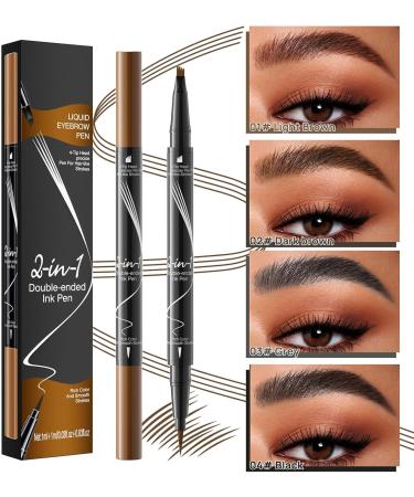 3D Double-sided Eyebrow Pencil Four-fork Tip Eyebrow Pencil for Fashion Eyebrows Sweat-proof - Buy Online on GoSupps.com