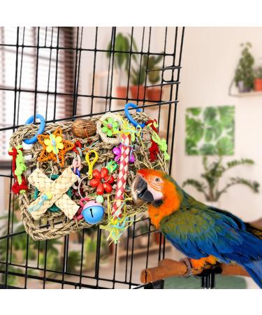 Colorful Mqupin Parrot & Budgie Toys | Edible Seagrass Climbing Accessories & Hammock Mat | International Shipping - Buy Online on GoSupps.com