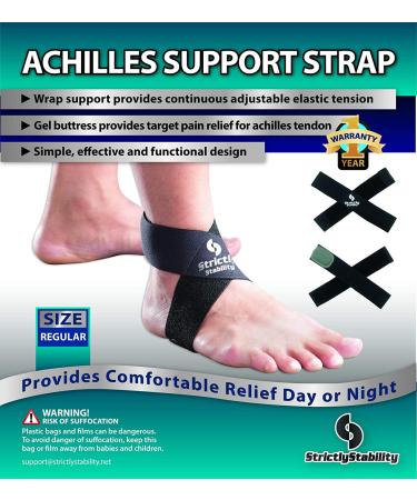 StrictlyStability Achilles Tendonitis Support Strap Brace - Regular Size - Buy Online on GoSupps.com