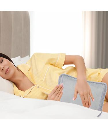 MONHOUSE Rechargeable Electric Hot Water Bottle in Dark Grey - Hand Warmer Massaging Heat Pad - Soft & Cozy Heated Bag with Waist Belt - 27 x 18 cm - Buy Online on GoSupps.com