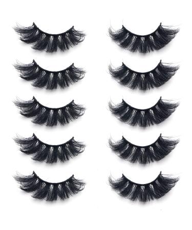 6 Pairs 20mm Dramatic Fluffy Eyelashes Volume Lashes That Look Like Extensions Curled Short Fluffy 3d Lashes Faux Mink Lashes 6 pairs-3D393B