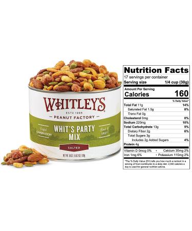 Whitleys Whits Party Mix Sweet & Spicy Snack Mix - 18 Ounce Tin - Buy Online on GoSupps.com