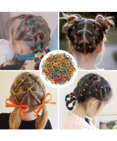 Grevosea 1000 Pieces Rubber Bands | Colorful Soft Elastic Hair Ties for Women & Kids | Perfect for Ponytails & Pigtails - Buy Online on GoSupps.com