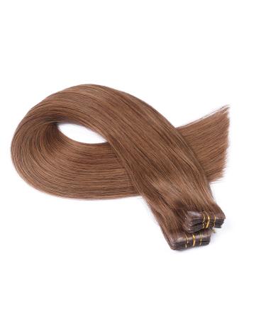 Tape in - on hair extensions - # 7-70cm - 60 Tresses 4cm wide / 2.5g - 100% Remy real hair hair extension / extension with adhesive tape Tress by Novon Hair Exentions 60 Tressen - 40cm / 2.5g 150g each