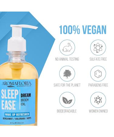Aromafloria Sleep Ease Dream Body Oil - Best Bergamot & Valerian Massage Oil for Men & Women - 8 FL Oz International Shipping - Buy Online on GoSupps.com