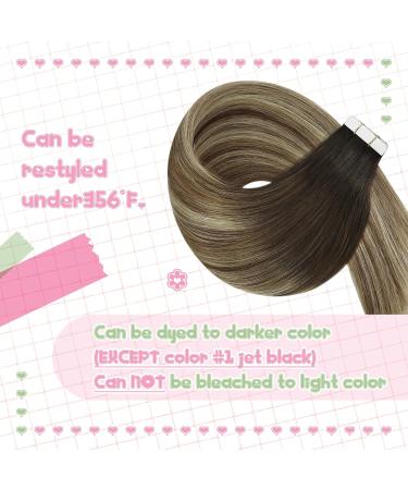 Youngsee Real Hair Extensions - Balayage Tape-In Brown & Blonde 50g 55cm Remy Seamless - Buy Online on GoSupps.com