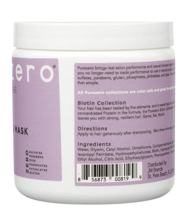 PUREZERO Biotin Strengthening Mask 8oz - Hair Repair and Strengthening Treatment - Buy Online on GoSupps.com
