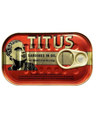 Univer TITUS Meaty Sardines in Soybean Oil - Pack of 12 | Source of Omega-3 Fatty Acids - Buy Online on GoSupps.com