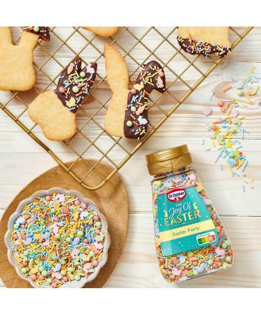 Dr Oetker Easter Party Sprinkles 110G | Mix of coloured sugar shapes and strands | Premium product - Buy Online on GoSupps.com