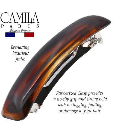 Camila Paris CP3018 3 Inch French Hair Barrette Clip for Girls - Tortoise Shell - Strong Hold Grip Hair Clips for Women - Made in France - Durable Styling Hair Accessories - Buy Online on GoSupps.com