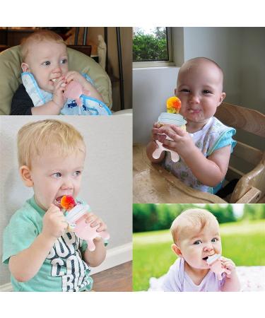 WYSLP Baby Silicone Fruit Mesh Feeder Pacifier - Teething Toy for Babies 0-18 Months | Self-Feeding Soft Teether Utensil for Infant Toddler Boys Girls - Pink - Buy Online on GoSupps.com